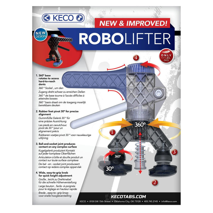 Keco Robo Mini Dent Lifter Hail Kit with Base, Crease Feet and 83 Tabs - 110 V